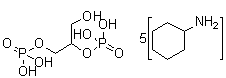1,2,3-Propanetriol, 1,2-bis(dihydrogen phosphate), compd. with cyclohexanamine (1:5) molecular structure (CAS 95648-80-9)