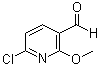 结构式 CAS# 95652-81-6, 6-氯-2-甲氧基-3-吡啶甲醛