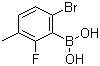 6-Bromo-2-fluoro-3-methylphenylboronic acid molecular structure (CAS 957061-15-3)