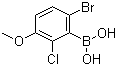 6-Bromo-2-chloro-3-methoxyphenylboronic acid molecular structure (CAS 957062-55-4)