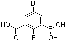5-Bromo-3-carboxy-2-fluorophenylboronic acid molecular structure (CAS 957120-63-7)