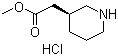 Methyl (S)-2-(piperidin-3-yl)acetate hydrochloride molecular structure (CAS 957471-98-6)