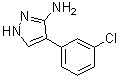 结构式 CAS# 95750-97-3, 4-(3-氯苯基)-1H-吡唑-3-胺