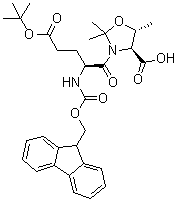 (gammaS,4S)-4-羧基-gamma-[[芴甲氧羰基]氨基]-2,2,5-三甲基-delta-氧代-3-恶唑烷戊酸叔丁酯分子结构 (CAS 957780-56-2)