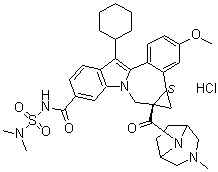 structure of CAS# 958002-36-3, Beclabuvir hydrochloride;BMS 791325 hydrochloride; BMS 791325-08