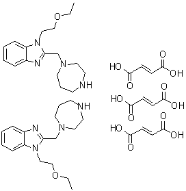 1-(2-Ethoxyethyl)-2-[(hexahydro-1H-1,4-diazepin-1-yl)methyl]-1H-benzimidazole (2E)-2-butenedioate (2:3) molecular structure (CAS 95893-96-2)