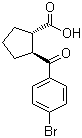 (1S,2S)-2-(4-Bromobenzoyl)cyclopentanecarboxylic acid molecular structure (CAS 959123-24-1)