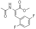 2-(乙酰氨基)-3-(2,5-二氟苯基)-2-丙烯酸甲酯分子结构 (CAS 959246-87-8)