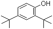 结构式 CAS# 96-76-4, 2,4-二叔丁基苯酚; 2,4-二(1,1-二甲基乙基)苯酚; 2,4-二特丁基苯酚