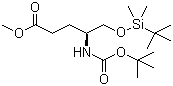 (S)-4-叔丁氧羰基氨基-5-叔丁基二甲基硅氧基戊酸甲酯分子结构 (CAS 96014-55-0)