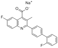 Brequinar sodium molecular structure (CAS 96201-88-6)