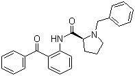 (S)-2-[N'-(N-苄基脯氨酰)氨基]二苯甲酮分子结构 (CAS 96293-17-3)