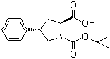 N-叔丁氧羰基-(2S,4S)-4-苯基吡咯烷-2-羧酸分子结构 (CAS 96314-29-3)