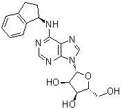 N-[(1R)-2,3-Dihydro-1H-inden-1-yl]adenosine molecular structure (CAS 96392-15-3)