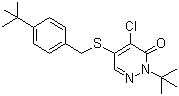 structure of CAS# 96489-71-3, Pyridaben;4-Chloro-2-(1,1-dimethylethyl)-5-(((4-(1,1-dimethylethyl)phenyl)methyl)thio)-3(2H)-pyridazinone; Pyridazinone