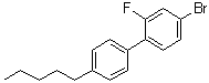 4-溴-2-氟-4'-戊基-1,1'-联苯分子结构 (CAS 96515-25-2)
