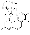 (SP-4-2)-(1,2-Ethanediamine-N,N')(3,4,7,8-tetramethyl-1,10-phenanthroline-N1,N10)-platinum(2+) dichloride molecular structure (CAS 96729-15-6)