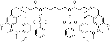 Cisatracurium besylate  molecular structure (CAS 96946-42-8)