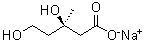 (R)-3,5-Dihydroxy-3-methylpentanoic acid monosodium salt molecular structure (CAS 96949-03-0)