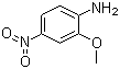 structure of CAS# 97-52-9, 2-Methoxy-4-nitroaniline;4-Nitro-o-anisidine; C.I. 37125