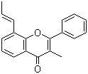 (E)-3-Methyl-2-phenyl-8-(prop-1-enyl)-4H-chromen-4-one molecular structure (CAS 97070-55-8)