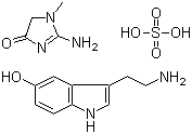 血清素肌酐硫酸盐分子结构 (CAS 971-74-4)