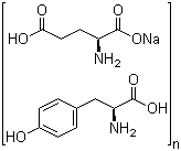 L-Glutamic acid sodium salt (1:1) polymer with L-tyrosine molecular structure (CAS 97105-00-5)