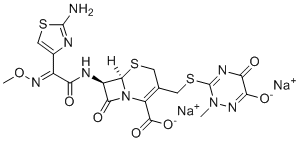 Ceftriaxone sodium E-isomer molecular structure (CAS 97164-54-0)