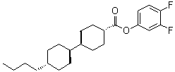 (trans,trans)-4'-Butyl-[1,1'-bicyclohexyl]-4-carboxylic acid 3,4-difluorophenyl ester molecular structure (CAS 97398-74-8)
