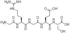 甘氨酰-L-精氨酰甘氨酰-L-alpha-谷氨酰-L-丝氨酸分子结构 (CAS 97461-84-2)
