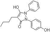 4-Butyl-3-hydroxy-1-(4-hydroxyphenyl)-2-phenyl-3-pyrazolin-5-one molecular structure (CAS 975-18-8)