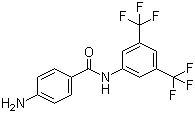 4-Amino-N-[3,5-bis(trifluoromethyl)phenyl]benzamide molecular structure (CAS 976-50-1)