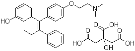 枸橼酸屈洛昔芬分子结构 (CAS 97752-20-0)
