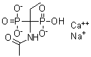 [1-(Acetylamino)propylidene]bisphosphonic acid calcium sodium salt (1:1:1) molecular structure (CAS 97759-16-5)