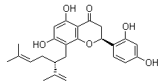 槐黄烷酮 G分子结构 (CAS 97938-30-2)