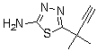structure of CAS# 97987-64-9, 5-(1,1-Dimethylprop-2-ynyl)-1,3,4-thiadiazol-2-amine;5-(1,1-Dimethyl-2-propyn-1-yl)-1,3,4-thiadiazol-2-amine
