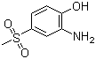 2-氨基-4-甲砜基苯酚分子结构 (CAS 98-30-6)