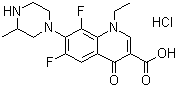 盐酸洛美沙星分子结构 (CAS 98079-52-8)
