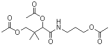2,4-二(乙酰氧基)-N-[3-(乙酰氧基)丙基]-3,3-二甲基丁酰胺分子结构 (CAS 98133-47-2)