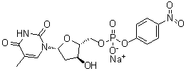 5'-Thymidylic acid mono(4-nitrophenyl) ester monosodium salt molecular structure (CAS 98179-10-3)