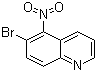 结构式 CAS# 98203-04-4, 6-溴-5-硝基喹啉
