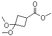 3,3-二甲氧基环丁烷羧酸甲酯分子结构 (CAS 98231-07-3)