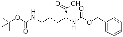 N5-[叔丁氧羰基]-N2-[苄氧羰基]-D-鸟氨酸分子结构 (CAS 98264-52-9)
