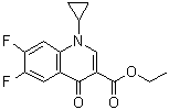 1-环丙基-6,7-二氟-4-氧代-1,4-二氢-3-喹啉羧酸乙酯分子结构 (CAS 98349-25-8)