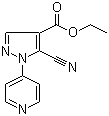5-Cyano-1-(4-pyridinyl)-1H-pyrazole-4-carboxylic acid ethyl ester molecular structure (CAS 98476-15-4)