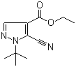 结构式 CAS# 98477-12-4, 5-氰基-1-叔丁基-1H-吡唑-4-羧酸乙酯
