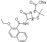 结构式 CAS# 985-16-0, 萘夫西林钠
