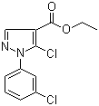 结构式 CAS# 98534-74-8, 5-氯-1-(3-氯苯基)-1H-吡唑-4-羧酸乙酯
