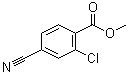 structure of CAS# 98592-34-8, 2-Chloro-4-cyanobenzoic acid methyl ester;Methyl 2-chloro-4-cyanobenzoate