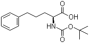 (S)-2-(叔丁氧羰基氨基)-5-苯戊酸分子结构 (CAS 98628-27-4)